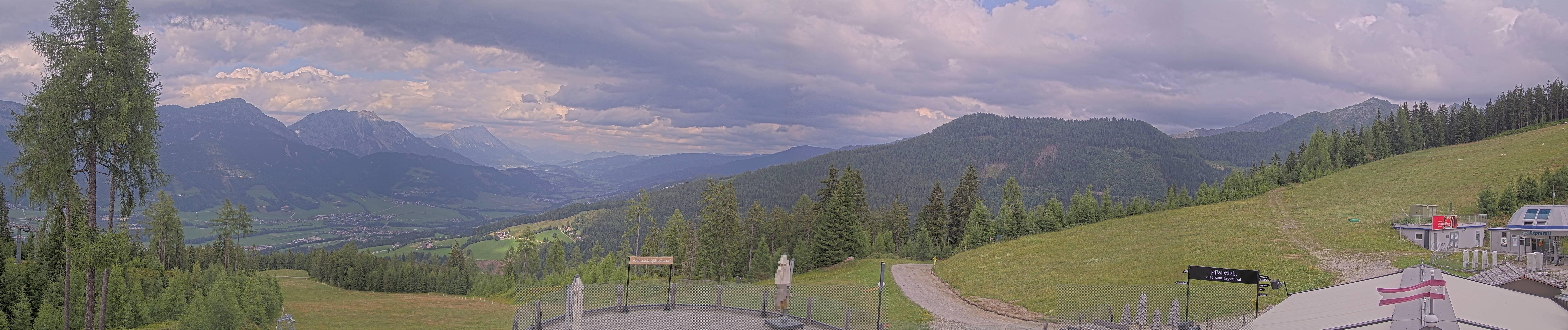 Archiv Foto Webcam Hauser Kaibling - Blick ins Ennstal von der Knapplhütte