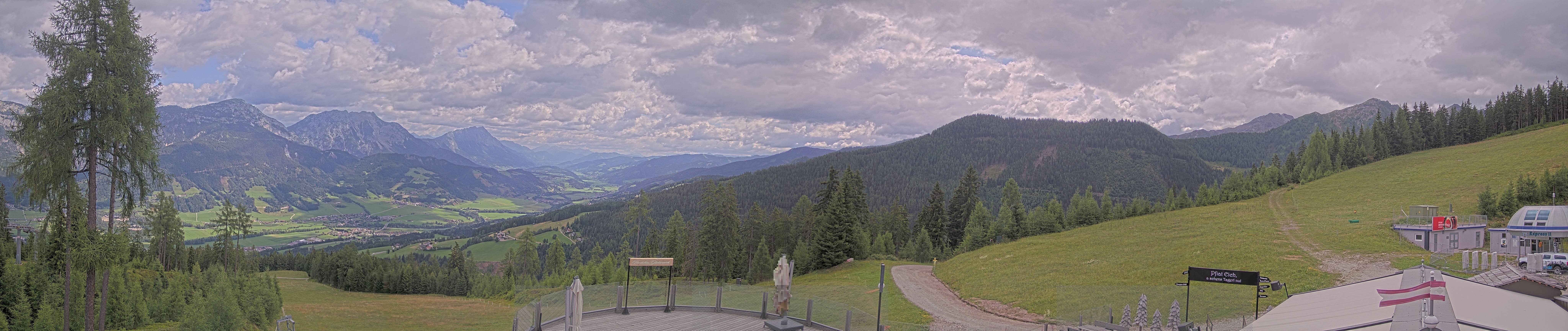 Archiv Foto Webcam Hauser Kaibling - Blick ins Ennstal von der Knapplhütte