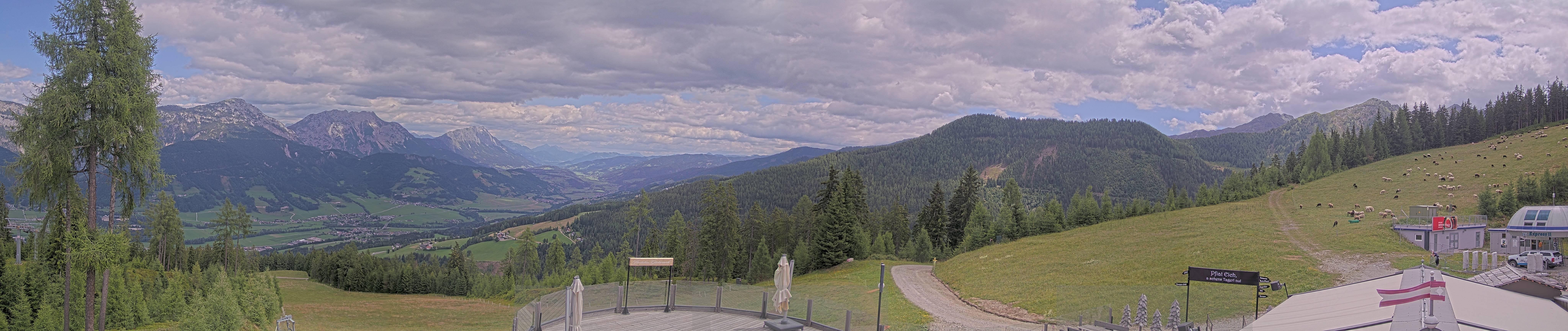 Archiv Foto Webcam Hauser Kaibling - Blick ins Ennstal von der Knapplhütte