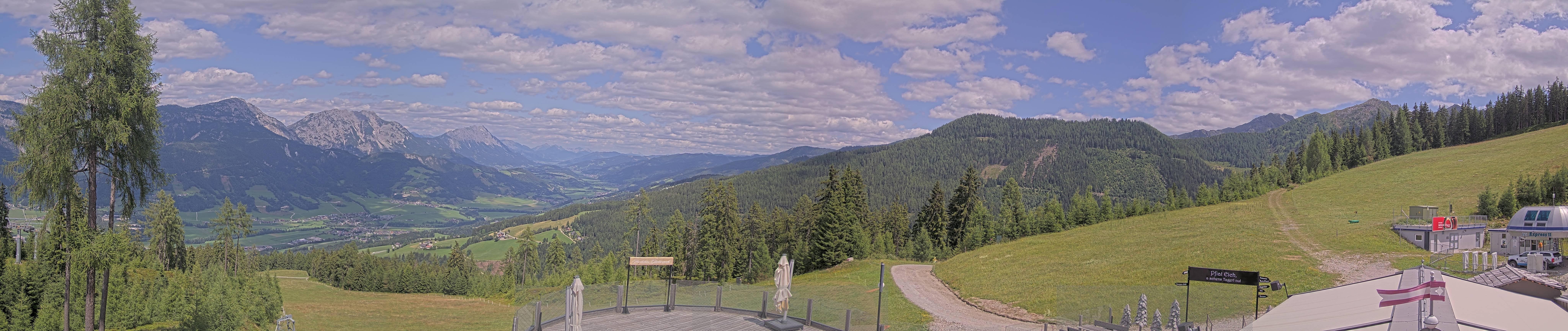 Archiv Foto Webcam Hauser Kaibling - Blick ins Ennstal von der Knapplhütte