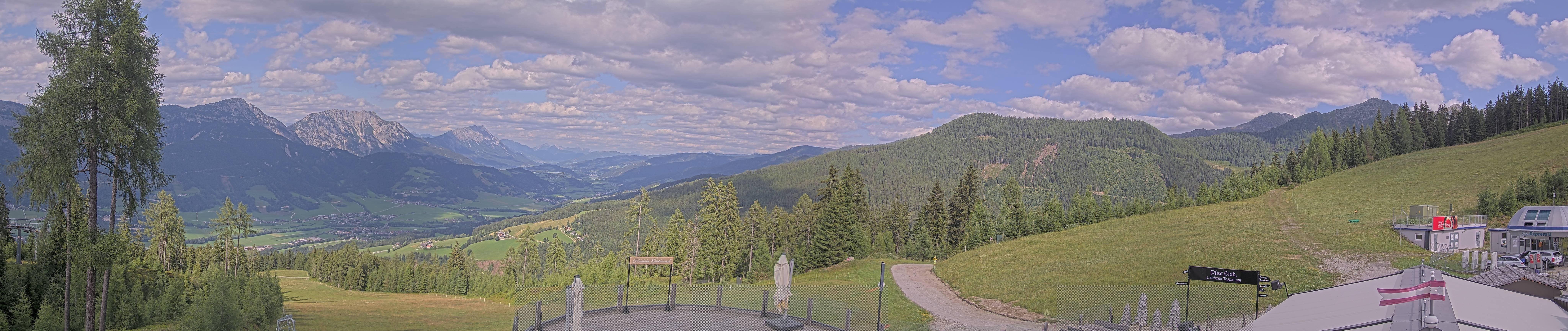 Archiv Foto Webcam Hauser Kaibling - Blick ins Ennstal von der Knapplhütte