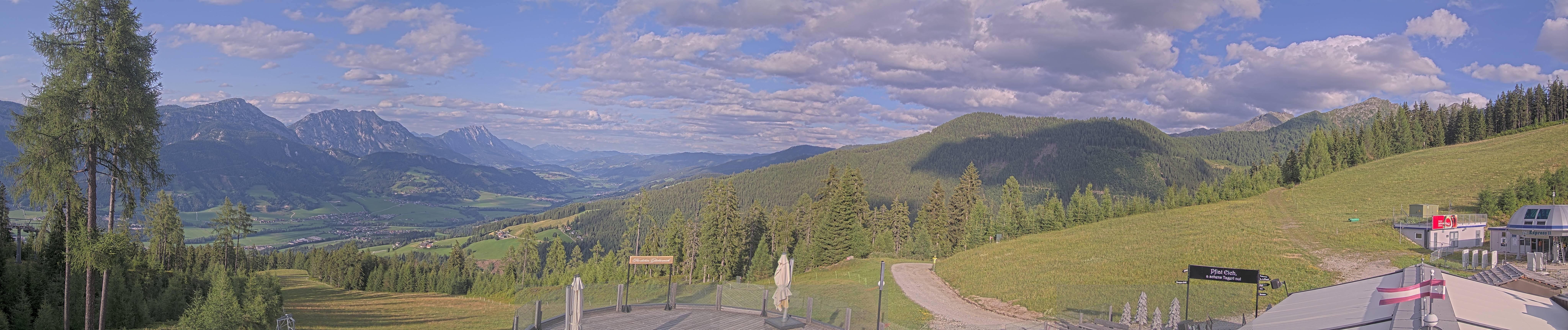 Archiv Foto Webcam Hauser Kaibling - Blick ins Ennstal von der Knapplhütte