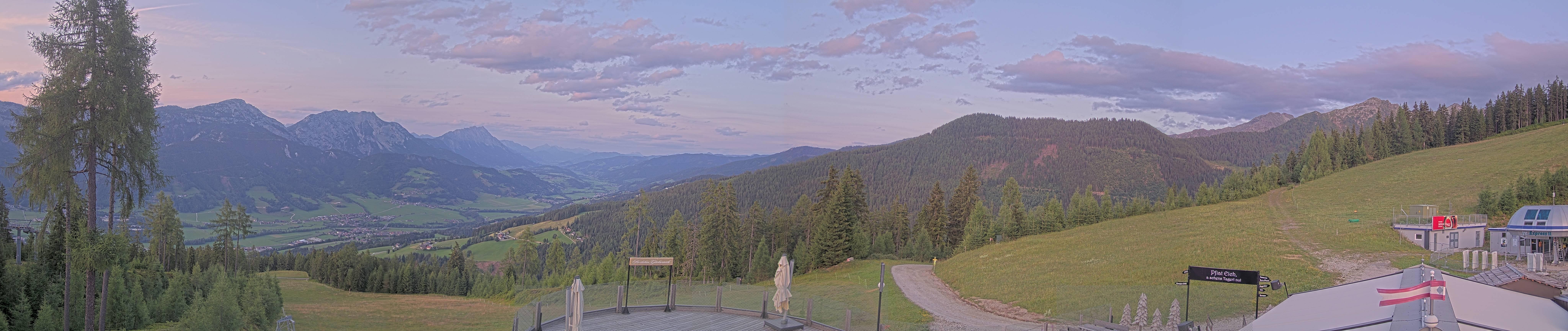 Archiv Foto Webcam Hauser Kaibling - Blick ins Ennstal von der Knapplhütte