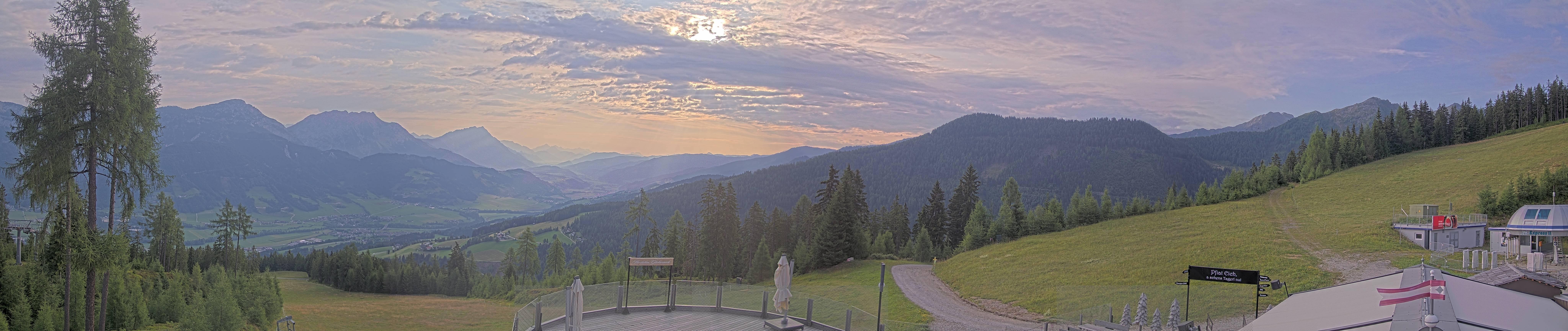 Archiv Foto Webcam Hauser Kaibling - Blick ins Ennstal von der Knapplhütte