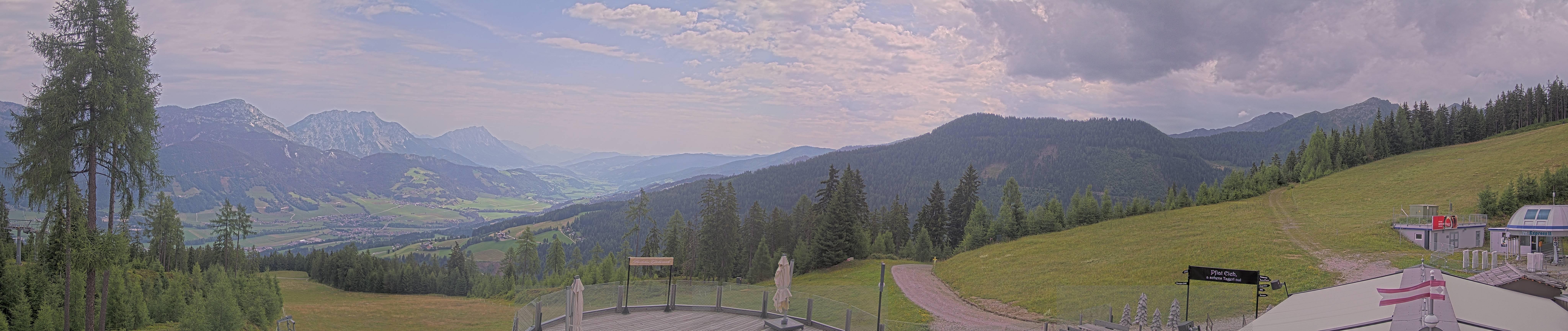 Archiv Foto Webcam Hauser Kaibling - Blick ins Ennstal von der Knapplhütte