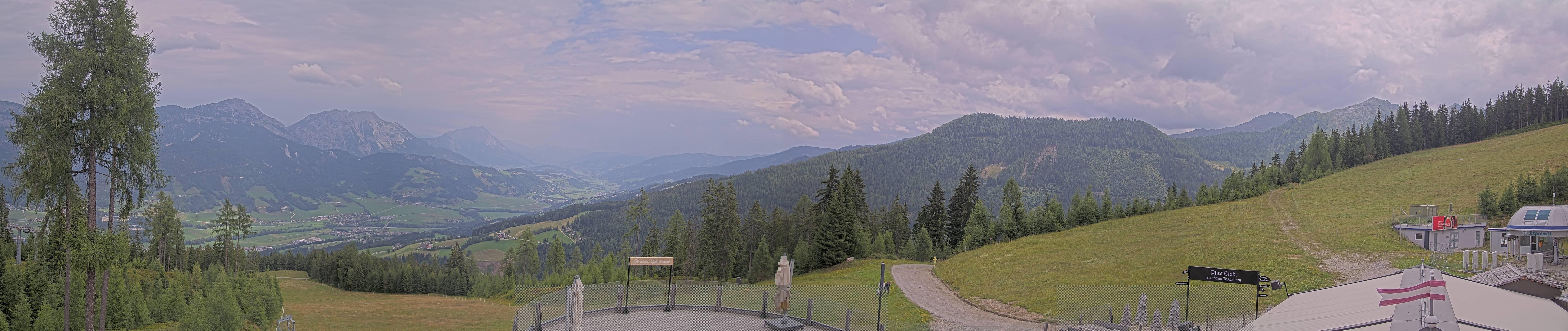 Archiv Foto Webcam Hauser Kaibling - Blick ins Ennstal von der Knapplhütte