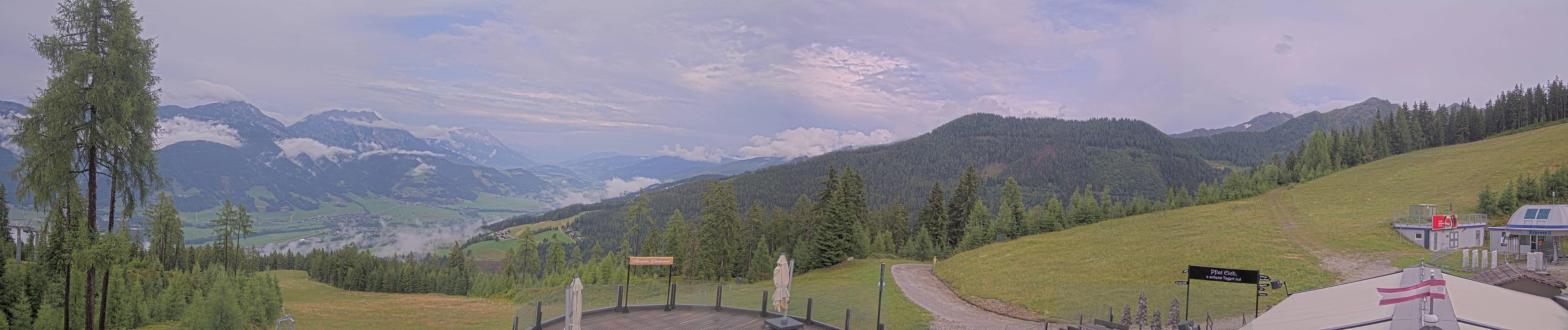 Archiv Foto Webcam Hauser Kaibling - Blick ins Ennstal von der Knapplhütte