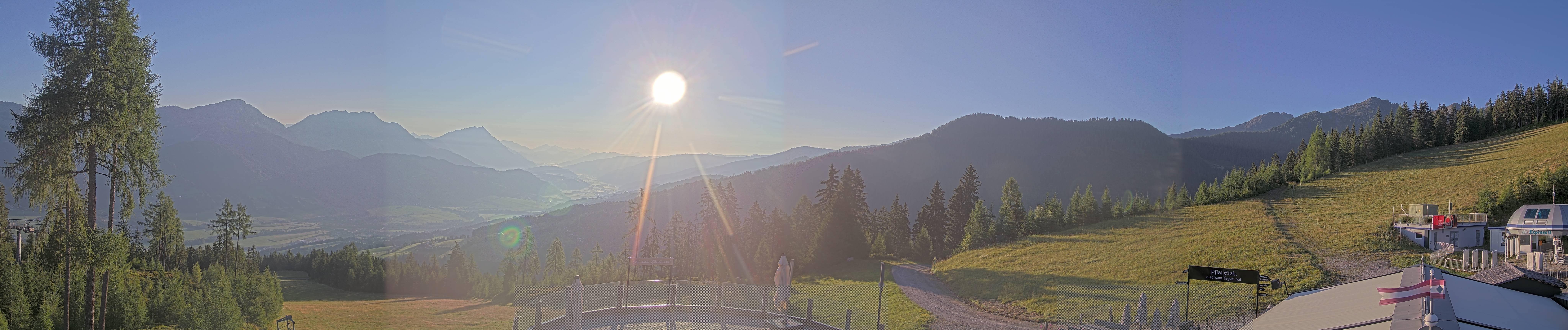 Archiv Foto Webcam Hauser Kaibling - Blick ins Ennstal von der Knapplhütte