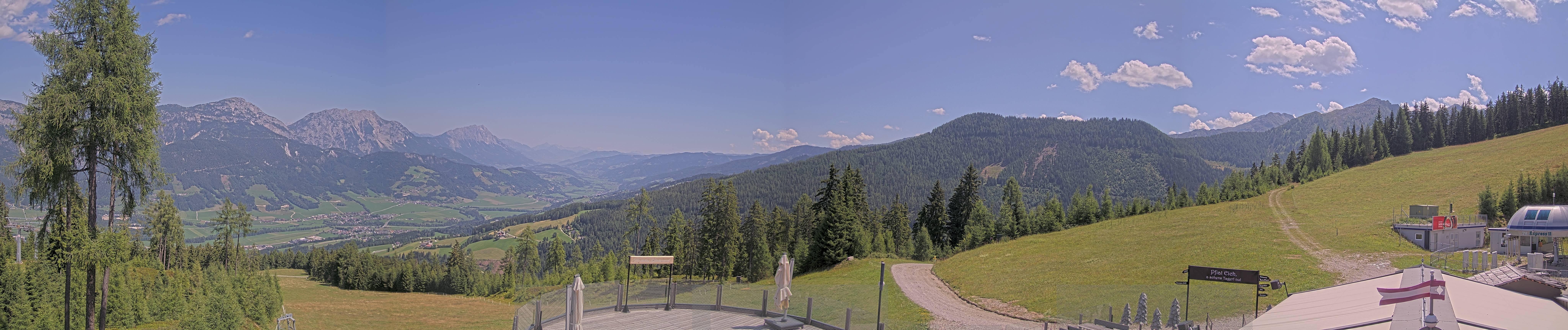 Archiv Foto Webcam Hauser Kaibling - Blick ins Ennstal von der Knapplhütte