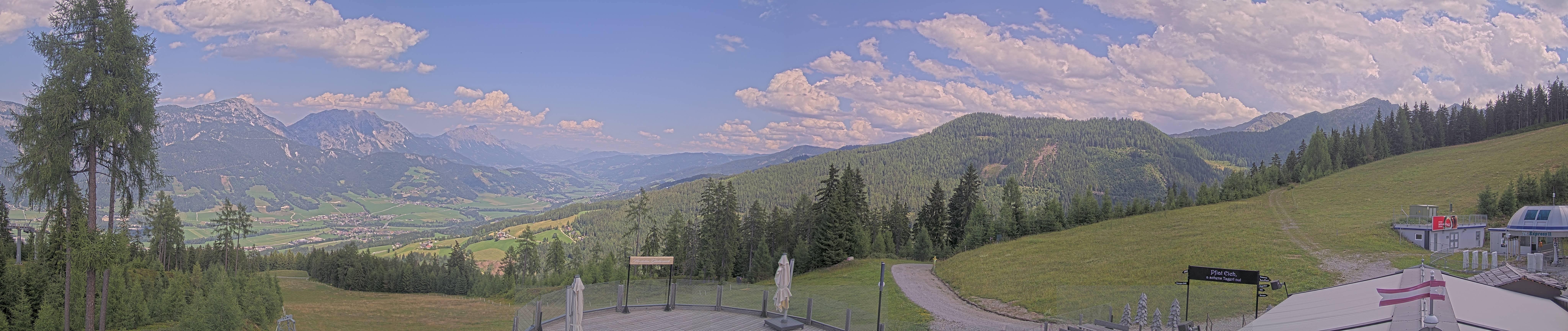 Archiv Foto Webcam Hauser Kaibling - Blick ins Ennstal von der Knapplhütte