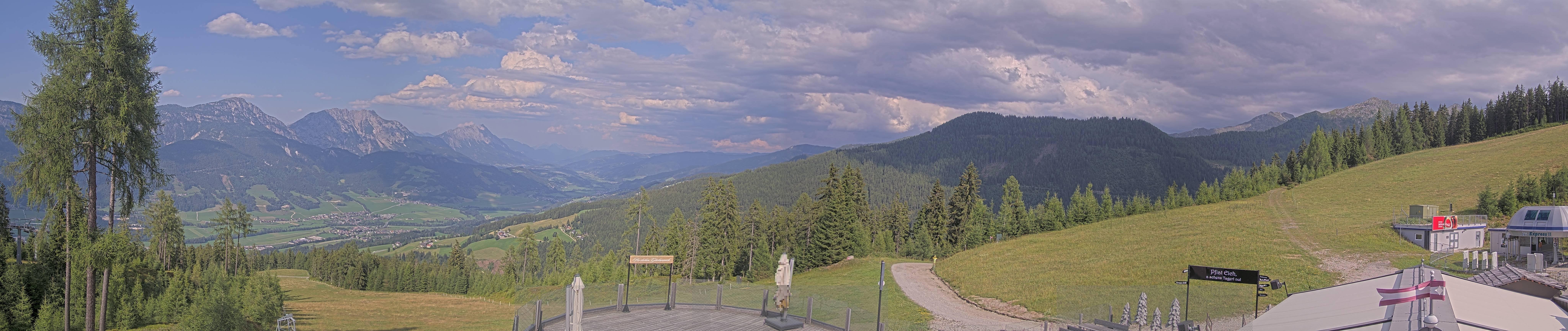 Archiv Foto Webcam Hauser Kaibling - Blick ins Ennstal von der Knapplhütte