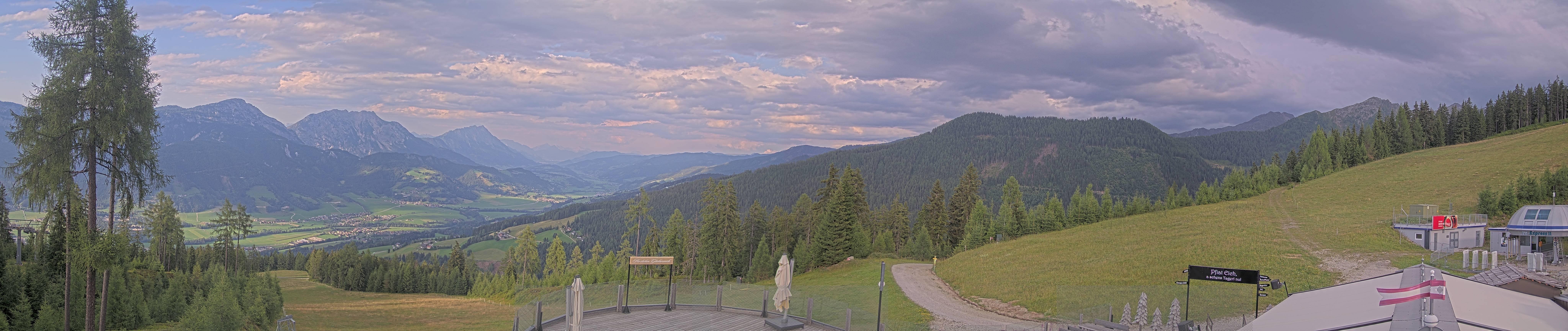 Archiv Foto Webcam Hauser Kaibling - Blick ins Ennstal von der Knapplhütte