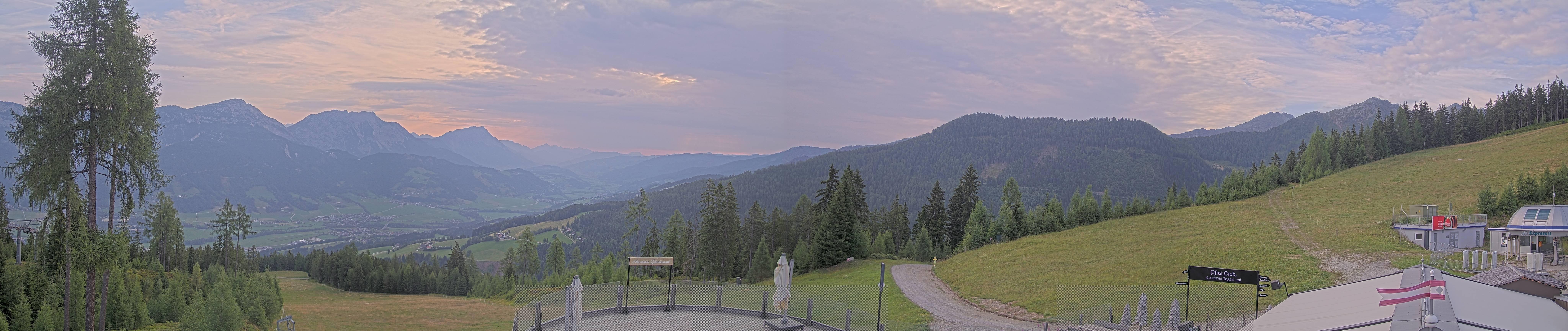 Archiv Foto Webcam Hauser Kaibling - Blick ins Ennstal von der Knapplhütte