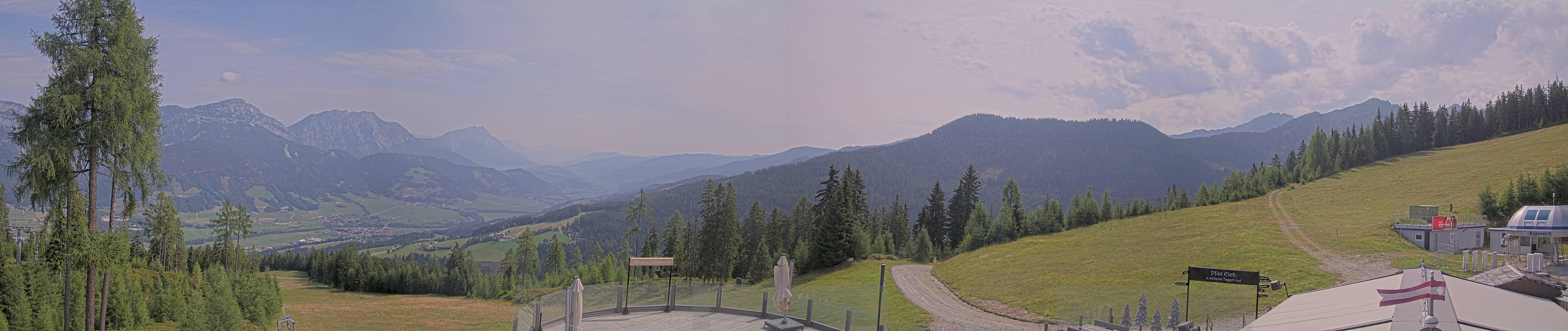 Archiv Foto Webcam Hauser Kaibling - Blick ins Ennstal von der Knapplhütte