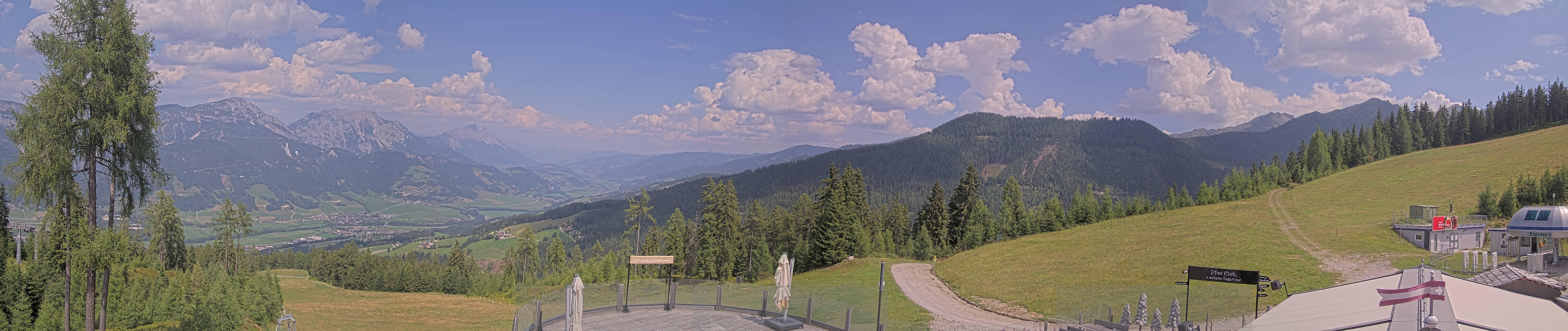 Archiv Foto Webcam Hauser Kaibling - Blick ins Ennstal von der Knapplhütte