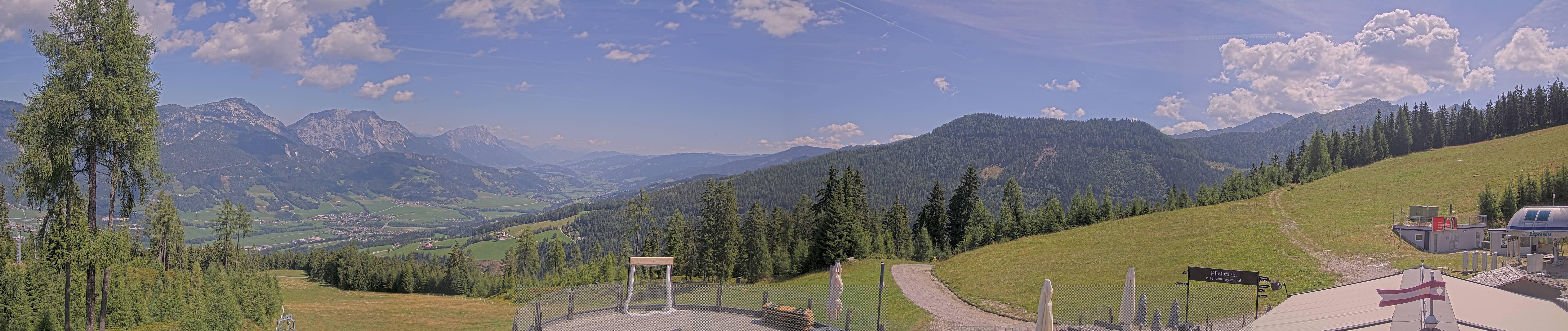 Archiv Foto Webcam Hauser Kaibling - Blick ins Ennstal von der Knapplhütte