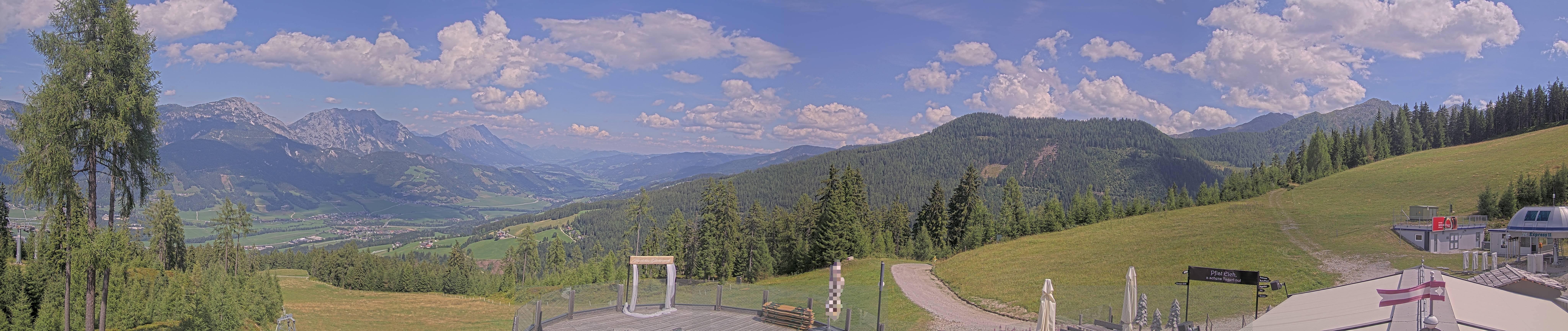 Archiv Foto Webcam Hauser Kaibling - Blick ins Ennstal von der Knapplhütte