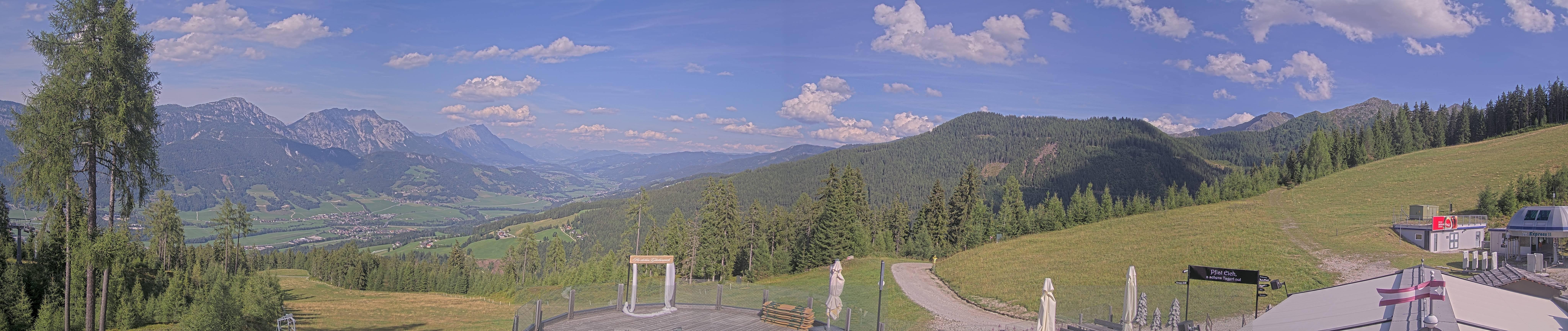 Archiv Foto Webcam Hauser Kaibling - Blick ins Ennstal von der Knapplhütte