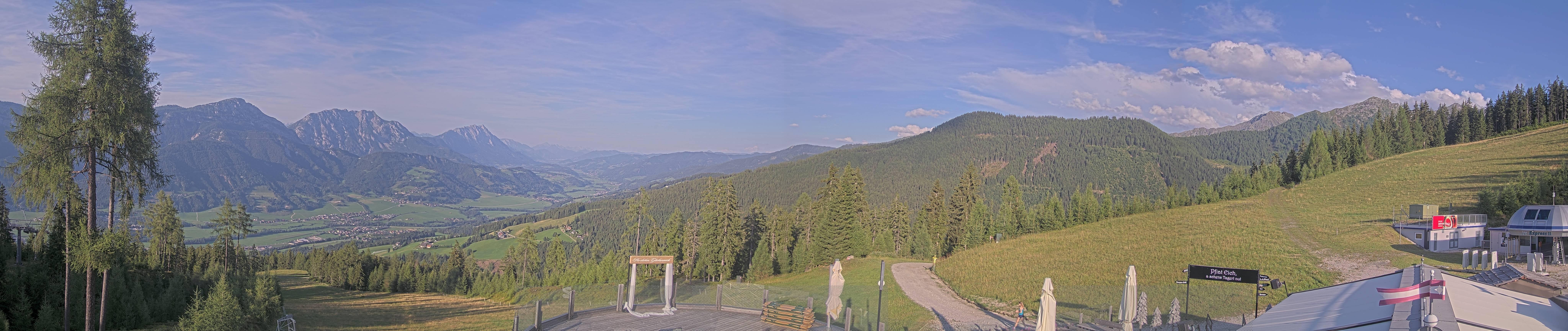 Archiv Foto Webcam Hauser Kaibling - Blick ins Ennstal von der Knapplhütte