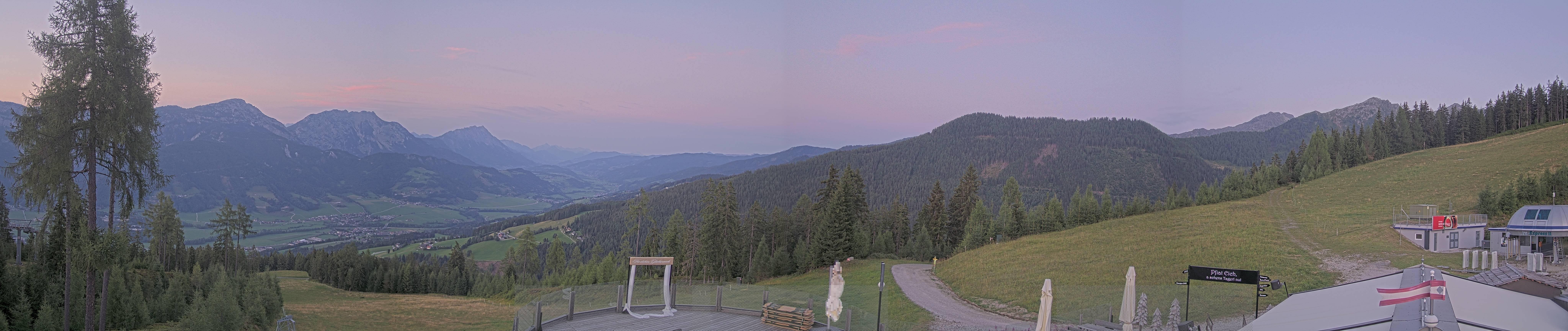 Archiv Foto Webcam Hauser Kaibling - Blick ins Ennstal von der Knapplhütte