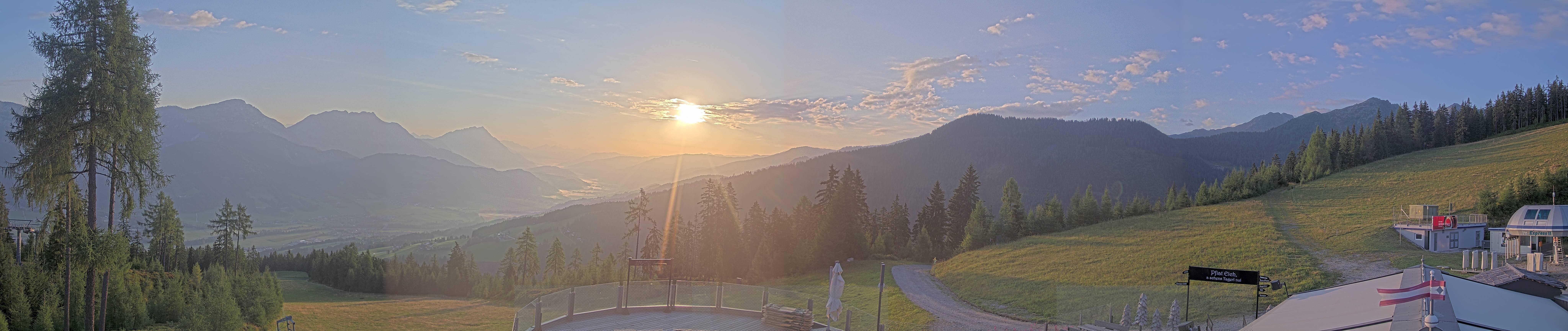 Archiv Foto Webcam Hauser Kaibling - Blick ins Ennstal von der Knapplhütte