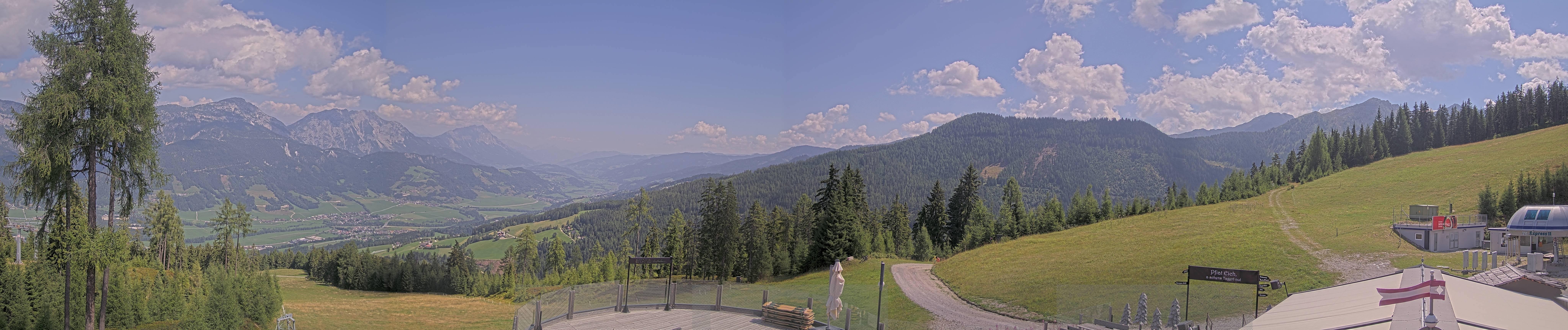 Archiv Foto Webcam Hauser Kaibling - Blick ins Ennstal von der Knapplhütte