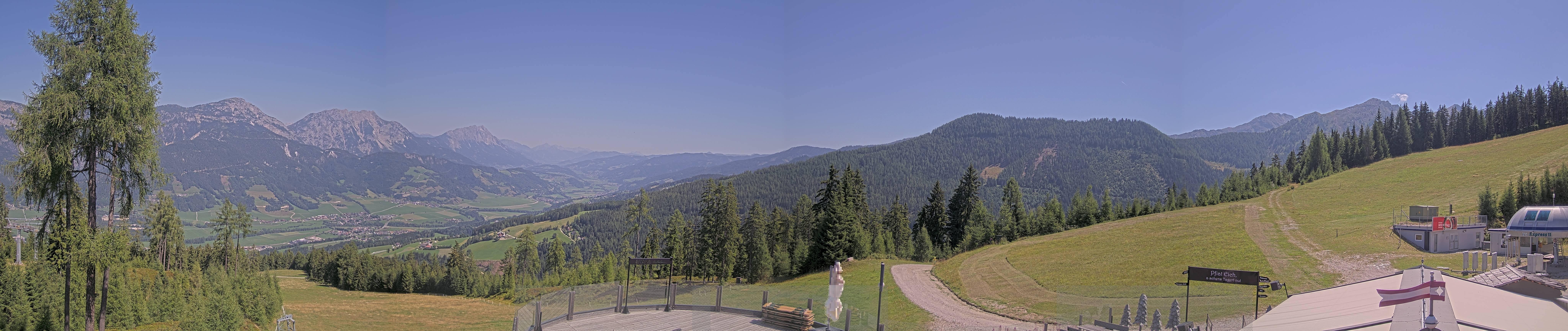Archiv Foto Webcam Hauser Kaibling - Blick ins Ennstal von der Knapplhütte