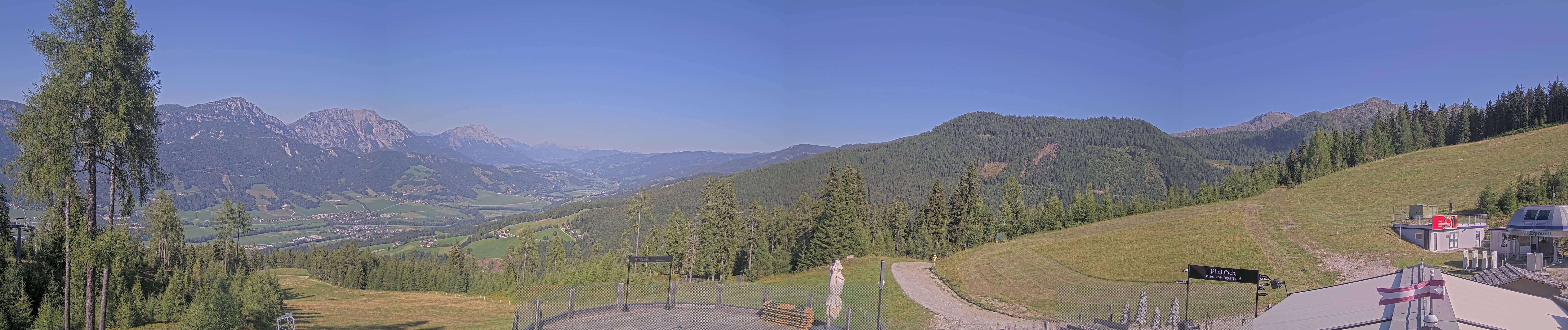 Archiv Foto Webcam Hauser Kaibling - Blick ins Ennstal von der Knapplhütte