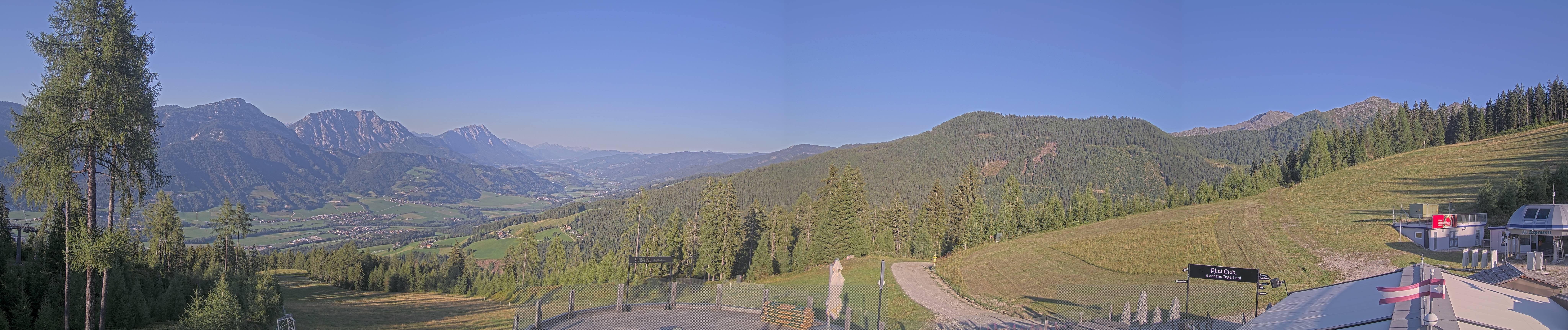 Archiv Foto Webcam Hauser Kaibling - Blick ins Ennstal von der Knapplhütte