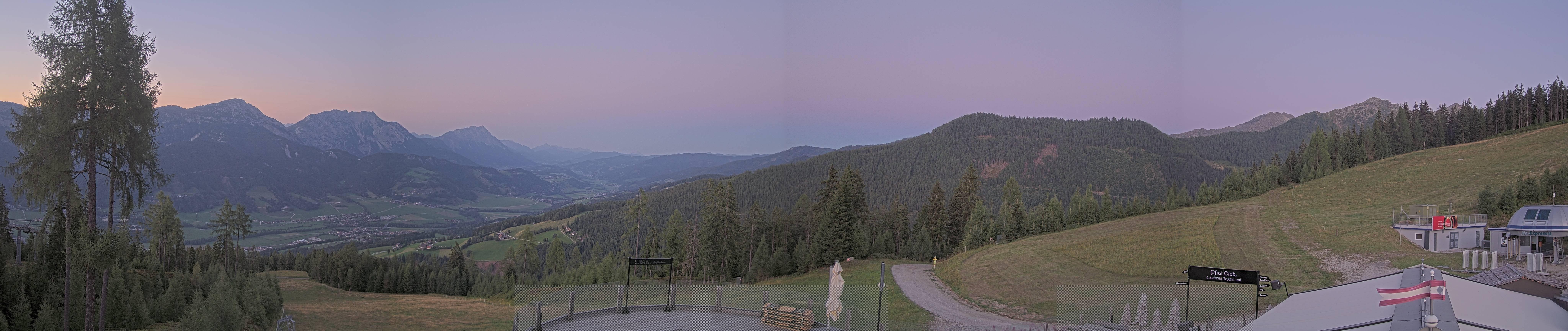 Archiv Foto Webcam Hauser Kaibling - Blick ins Ennstal von der Knapplhütte