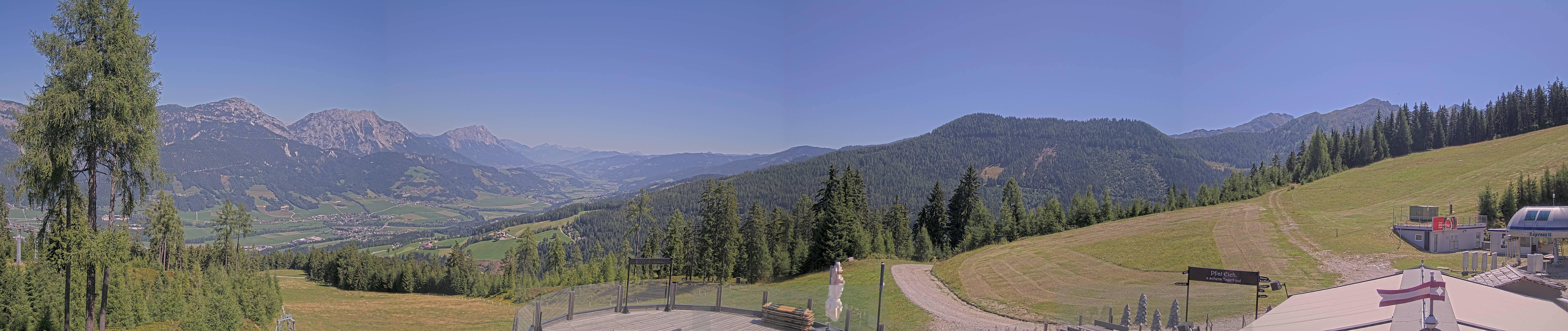 Archiv Foto Webcam Hauser Kaibling - Blick ins Ennstal von der Knapplhütte