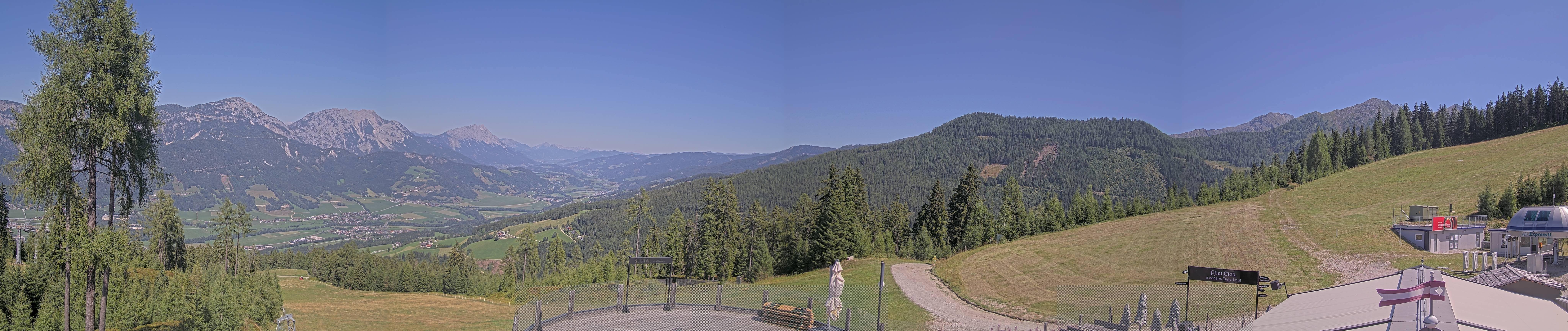Archiv Foto Webcam Hauser Kaibling - Blick ins Ennstal von der Knapplhütte