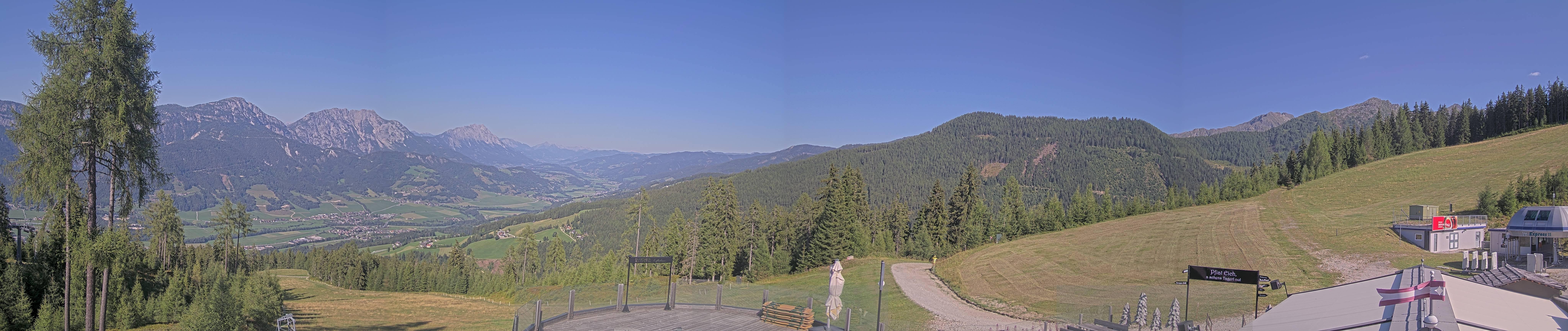 Archiv Foto Webcam Hauser Kaibling - Blick ins Ennstal von der Knapplhütte