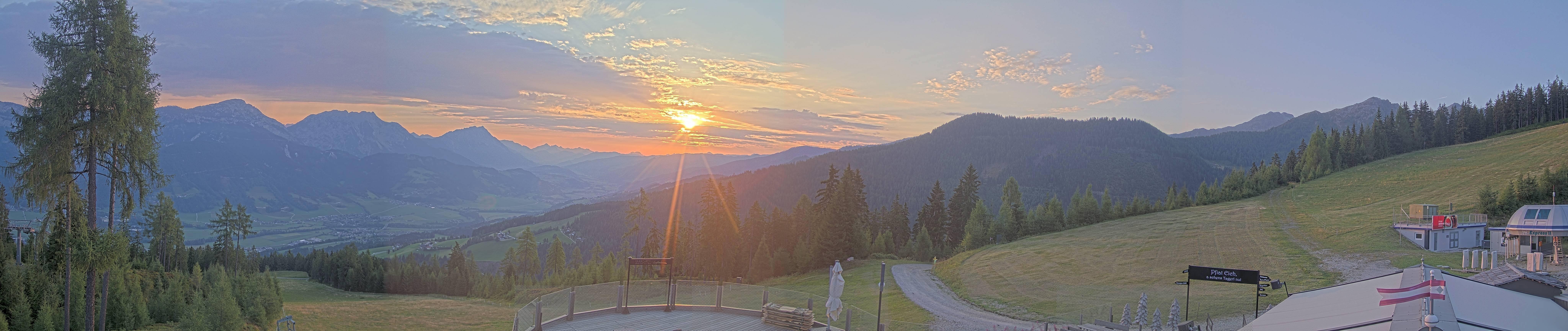 Archived image Webcam Hauser Kaibling - View towards valley Enns