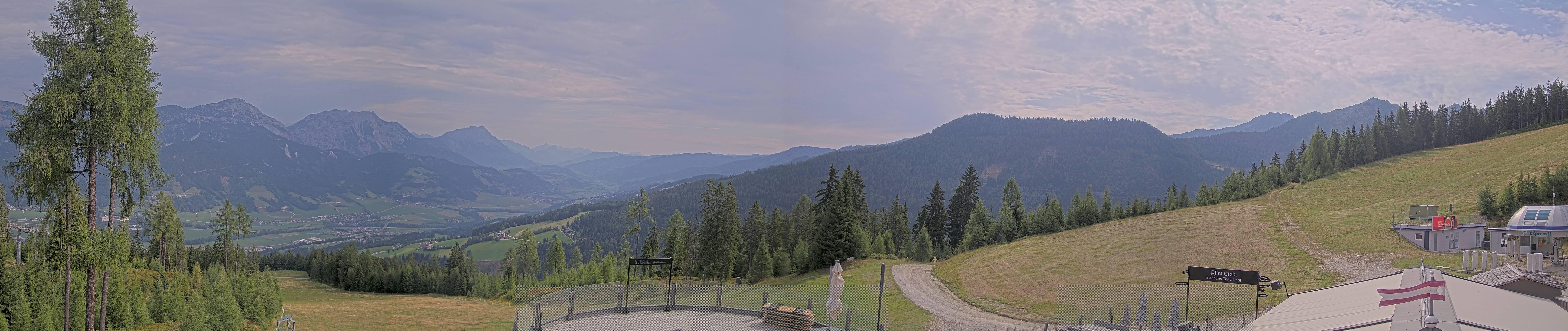Archiv Foto Webcam Hauser Kaibling - Blick ins Ennstal von der Knapplhütte