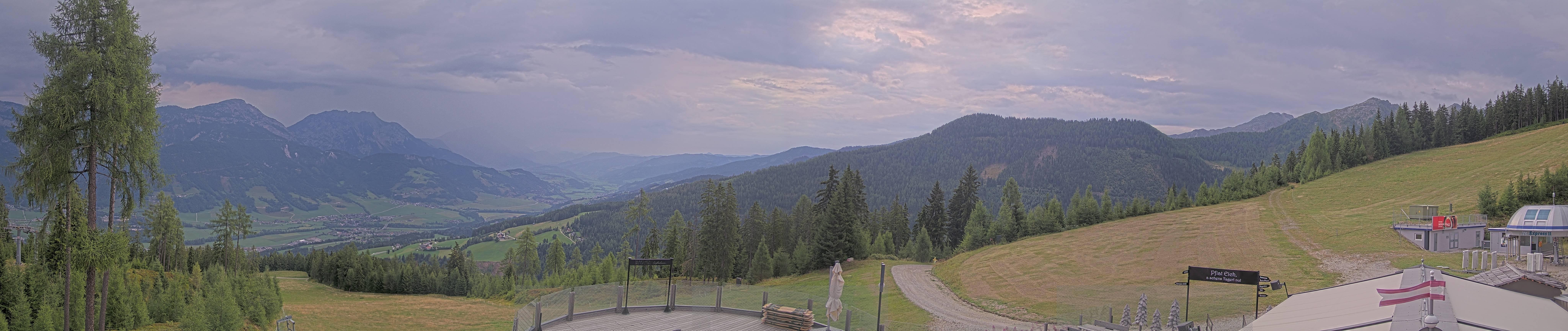 Archiv Foto Webcam Hauser Kaibling - Blick ins Ennstal von der Knapplhütte