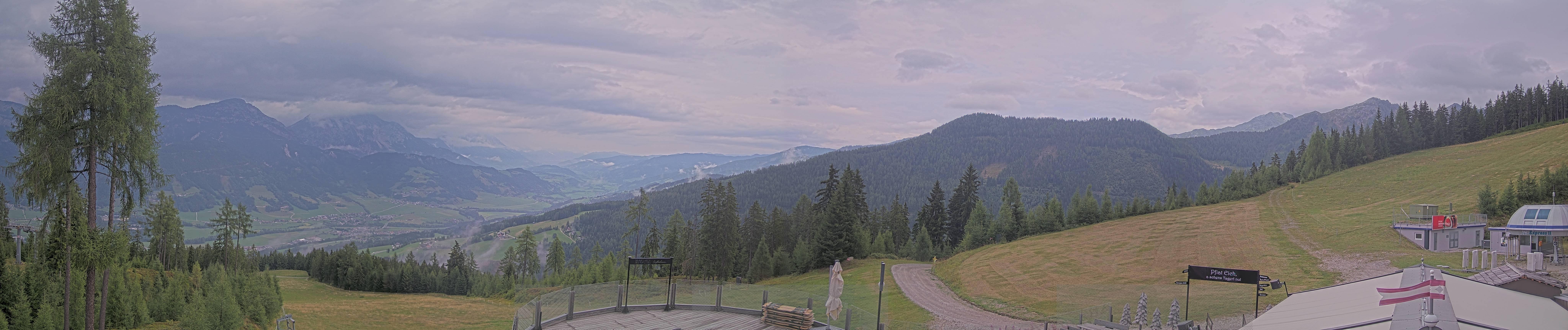 Archiv Foto Webcam Hauser Kaibling - Blick ins Ennstal von der Knapplhütte