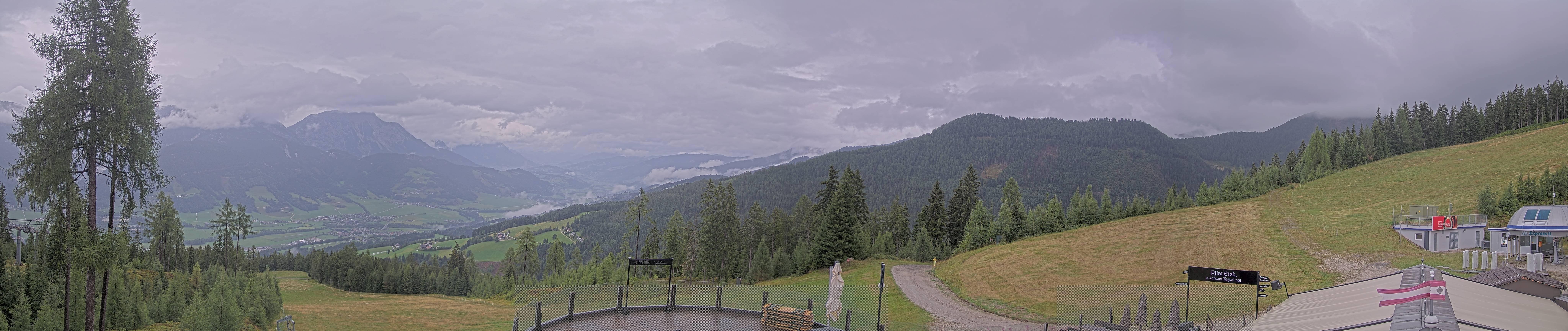 Archiv Foto Webcam Hauser Kaibling - Blick ins Ennstal von der Knapplhütte