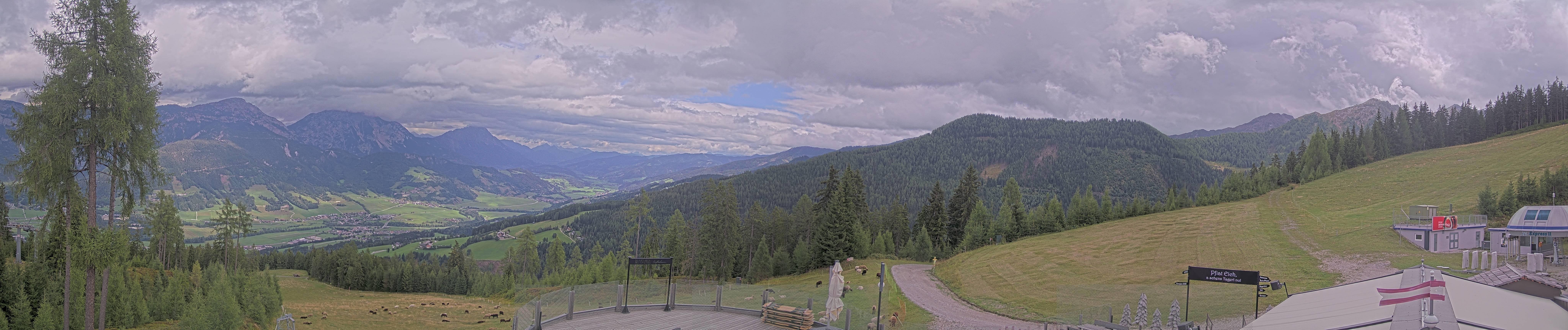 Archived image Webcam Hauser Kaibling - View towards valley Enns