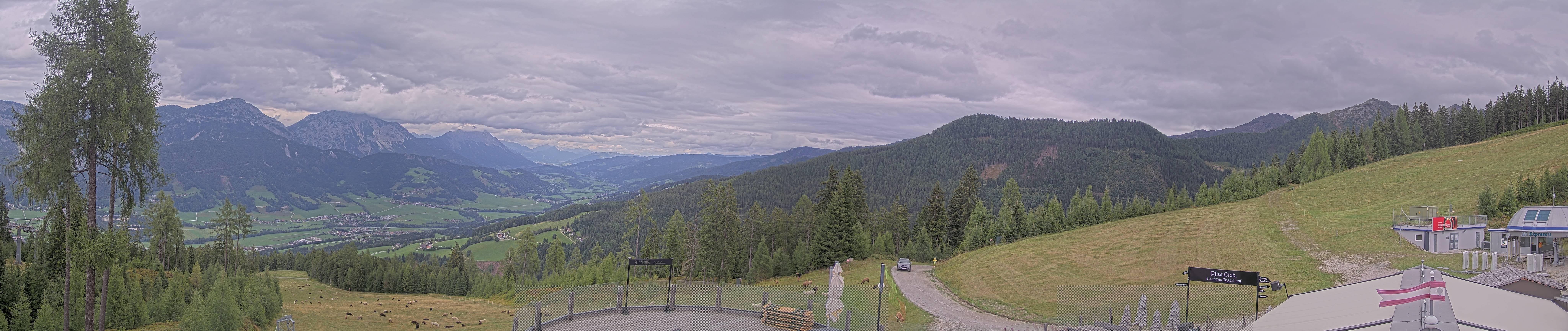 Archived image Webcam Hauser Kaibling - View towards valley Enns
