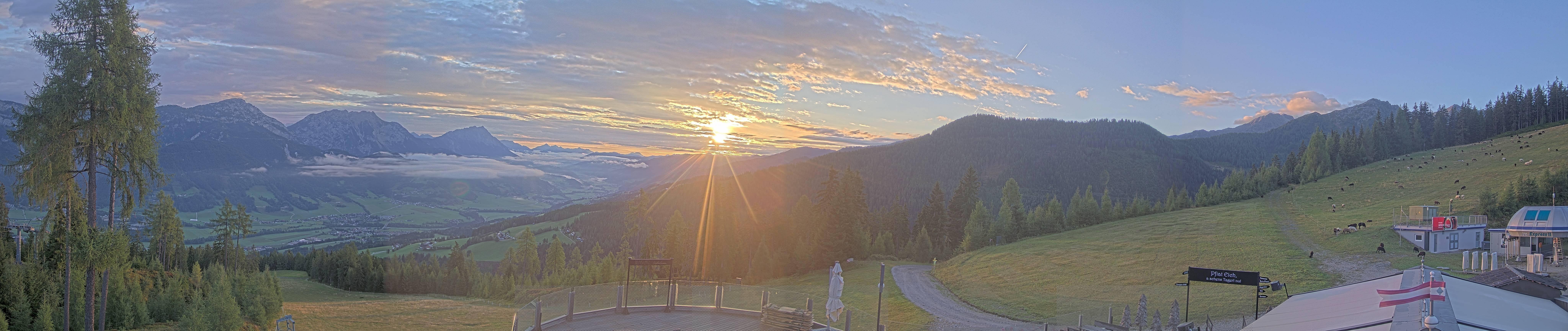 Archiv Foto Webcam Hauser Kaibling - Blick ins Ennstal von der Knapplhütte