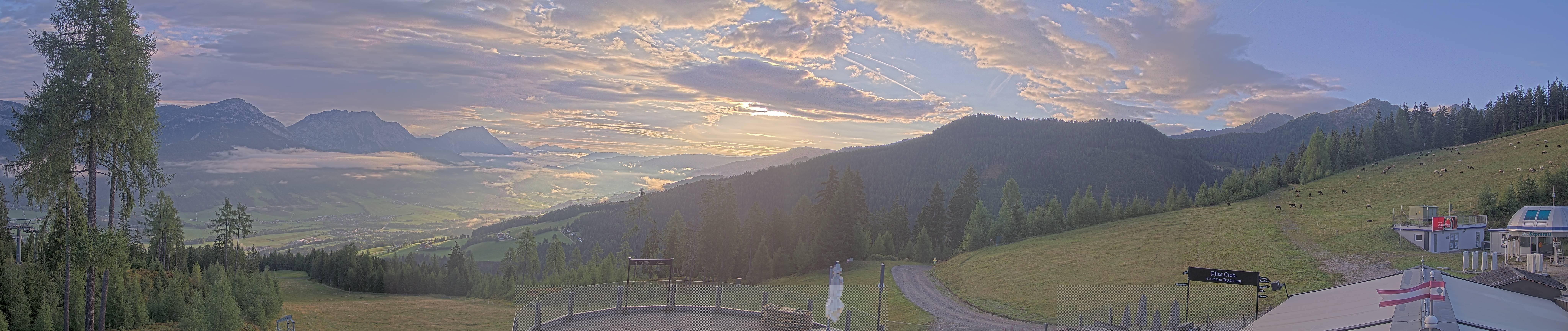Archiv Foto Webcam Hauser Kaibling - Blick ins Ennstal von der Knapplhütte