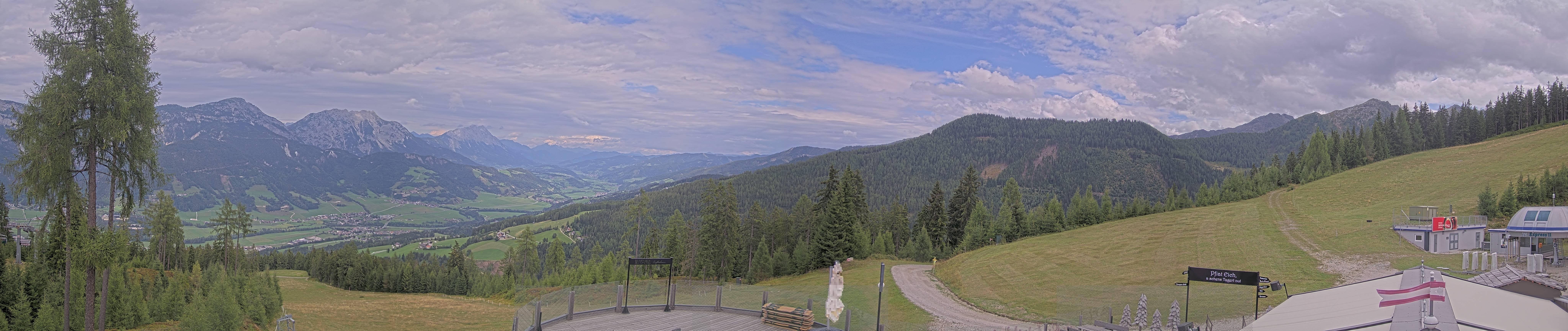 Archiv Foto Webcam Hauser Kaibling - Blick ins Ennstal von der Knapplhütte