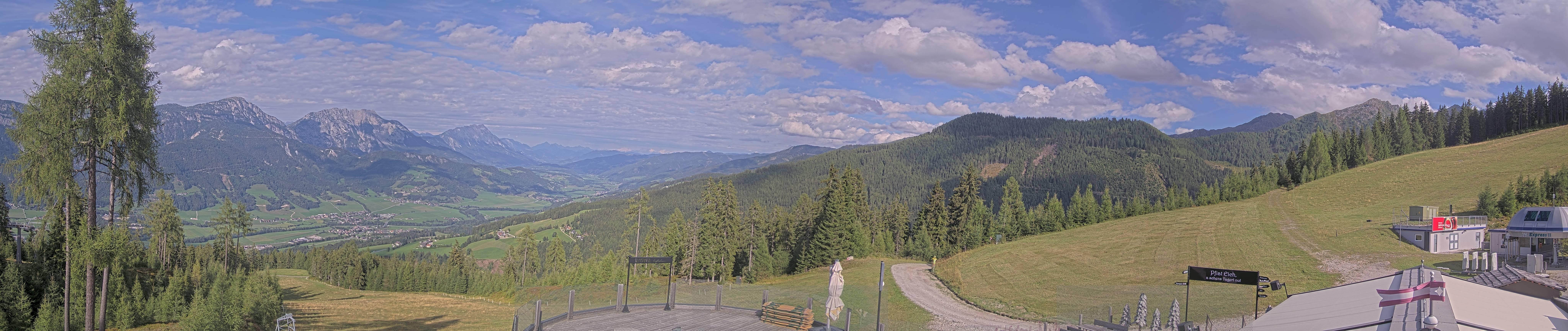 Archiv Foto Webcam Hauser Kaibling - Blick ins Ennstal von der Knapplhütte