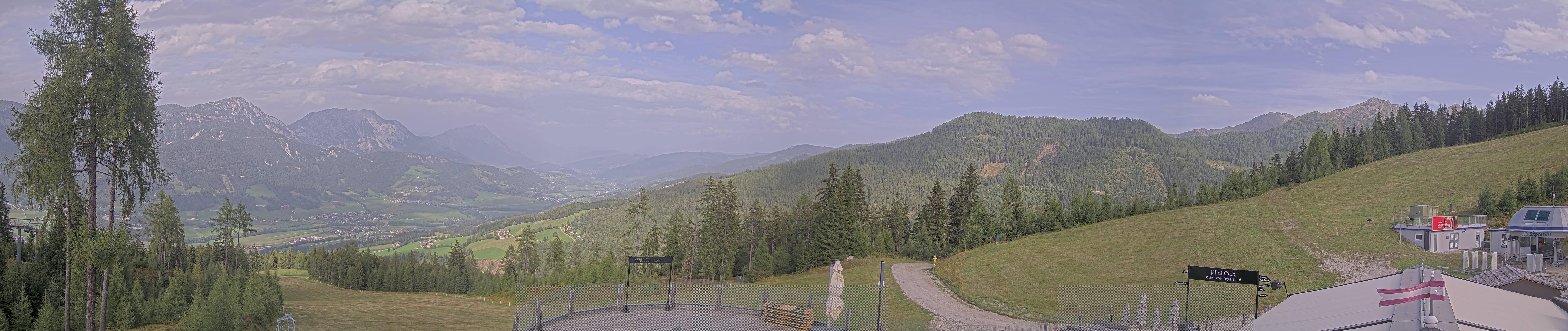 Archiv Foto Webcam Hauser Kaibling - Blick ins Ennstal von der Knapplhütte