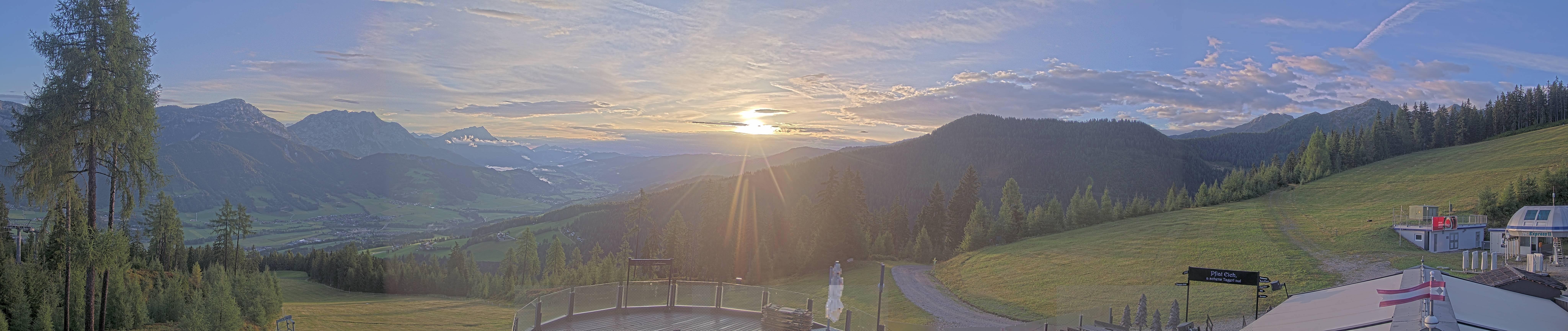 Archiv Foto Webcam Hauser Kaibling - Blick ins Ennstal von der Knapplhütte