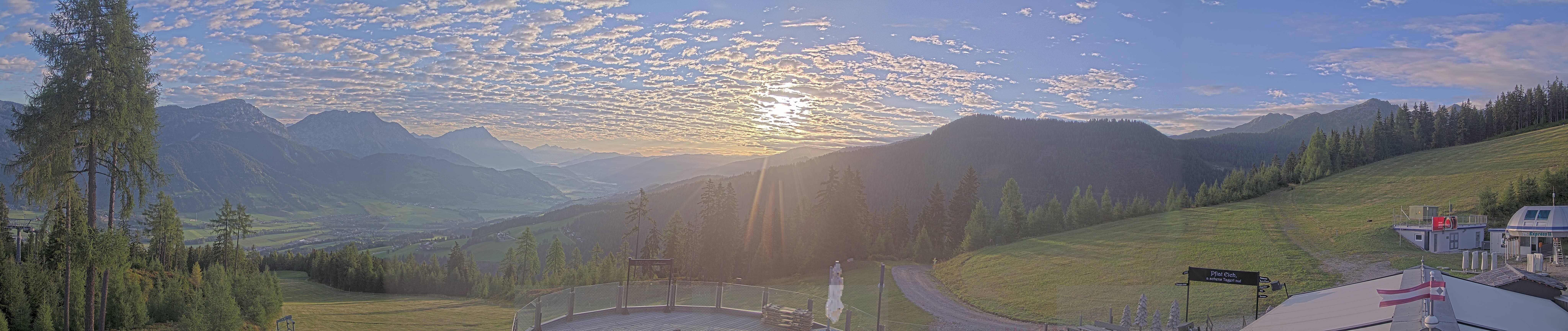 Archiv Foto Webcam Hauser Kaibling - Blick ins Ennstal von der Knapplhütte