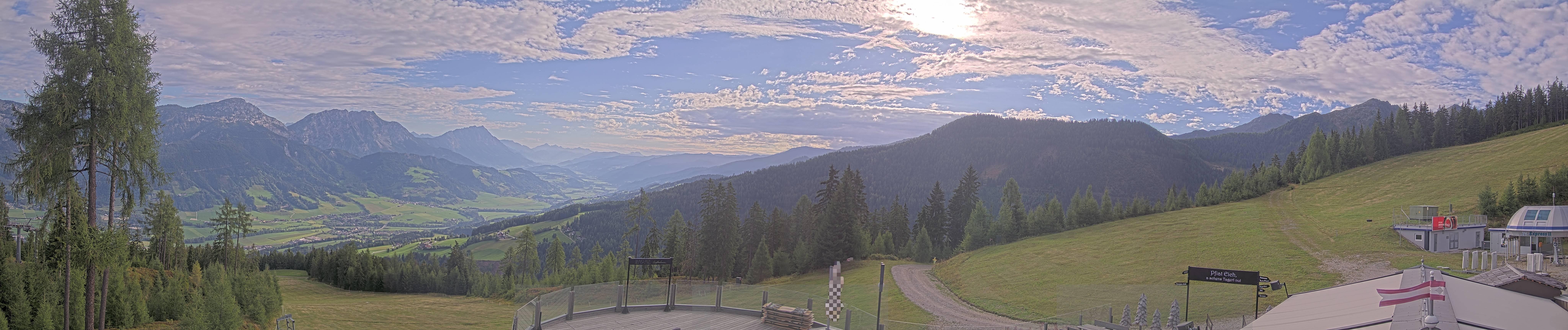 Archiv Foto Webcam Hauser Kaibling - Blick ins Ennstal von der Knapplhütte