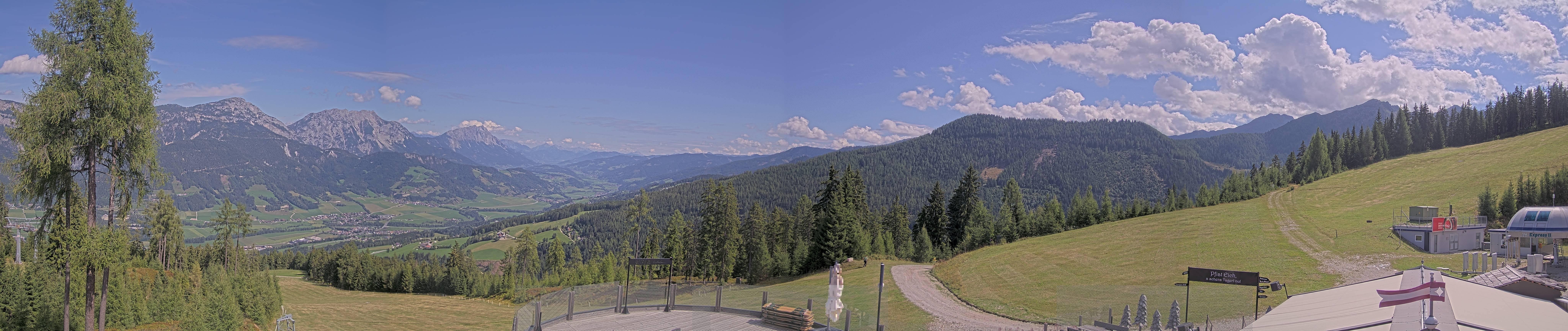 Archiv Foto Webcam Hauser Kaibling - Blick ins Ennstal von der Knapplhütte