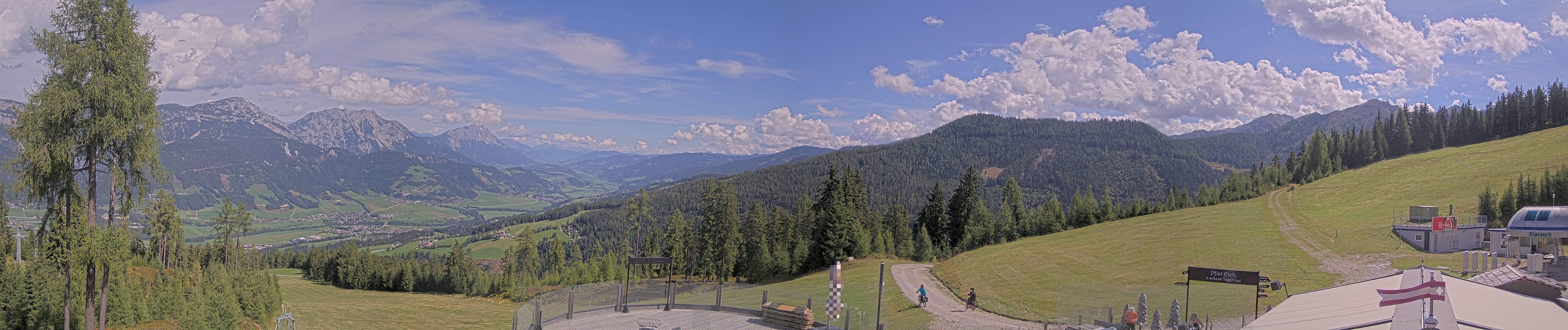 Archiv Foto Webcam Hauser Kaibling - Blick ins Ennstal von der Knapplhütte